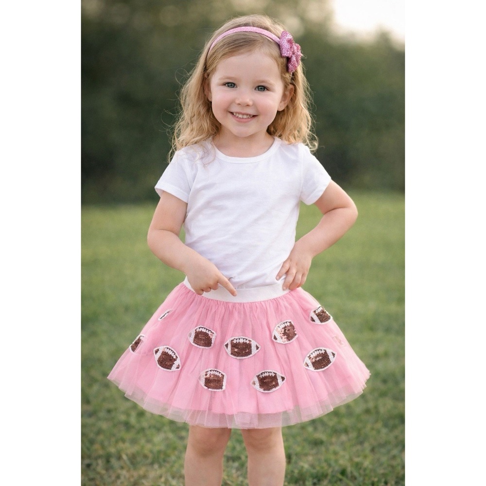 Sweet Wink Girls Sparkle Football Tutu Skirt Size 4-6‎ New